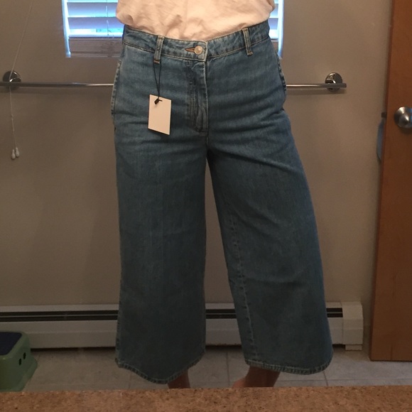 Zara 70’s culottes w/ high waist and wide legs - Picture 4 of 5